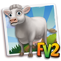 Cow Adult Canchim, , Bert just raised a Prized Canchim Cow!, Bert has finished training his Prized Canchim Cow in FarmVille 2! Grab an extra milk to feed new baby animals!