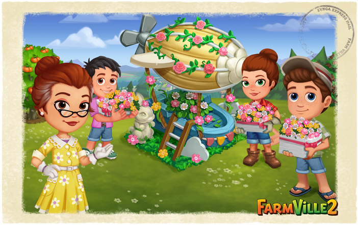 Seasonaldecoration V4 Postcard, , ¡Saludos primaverales especiales!, Ana ha recibido una preciosa postal de agradecimiento por su fantástico trabajo en el dirigible floral.